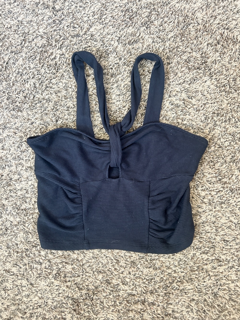 Black Ribbed Top